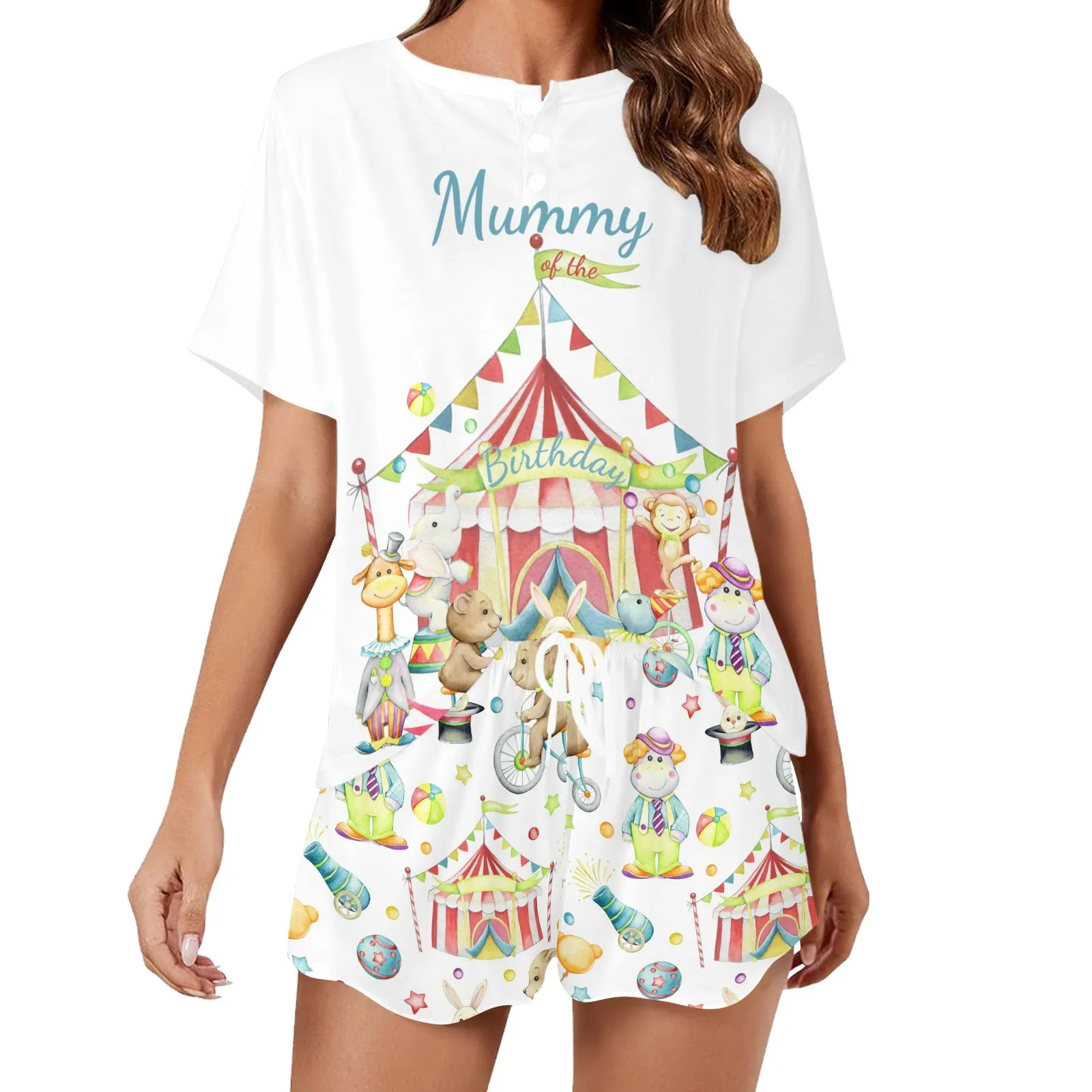 Personalised Circus Matching Birthday Shirt and Short Sets