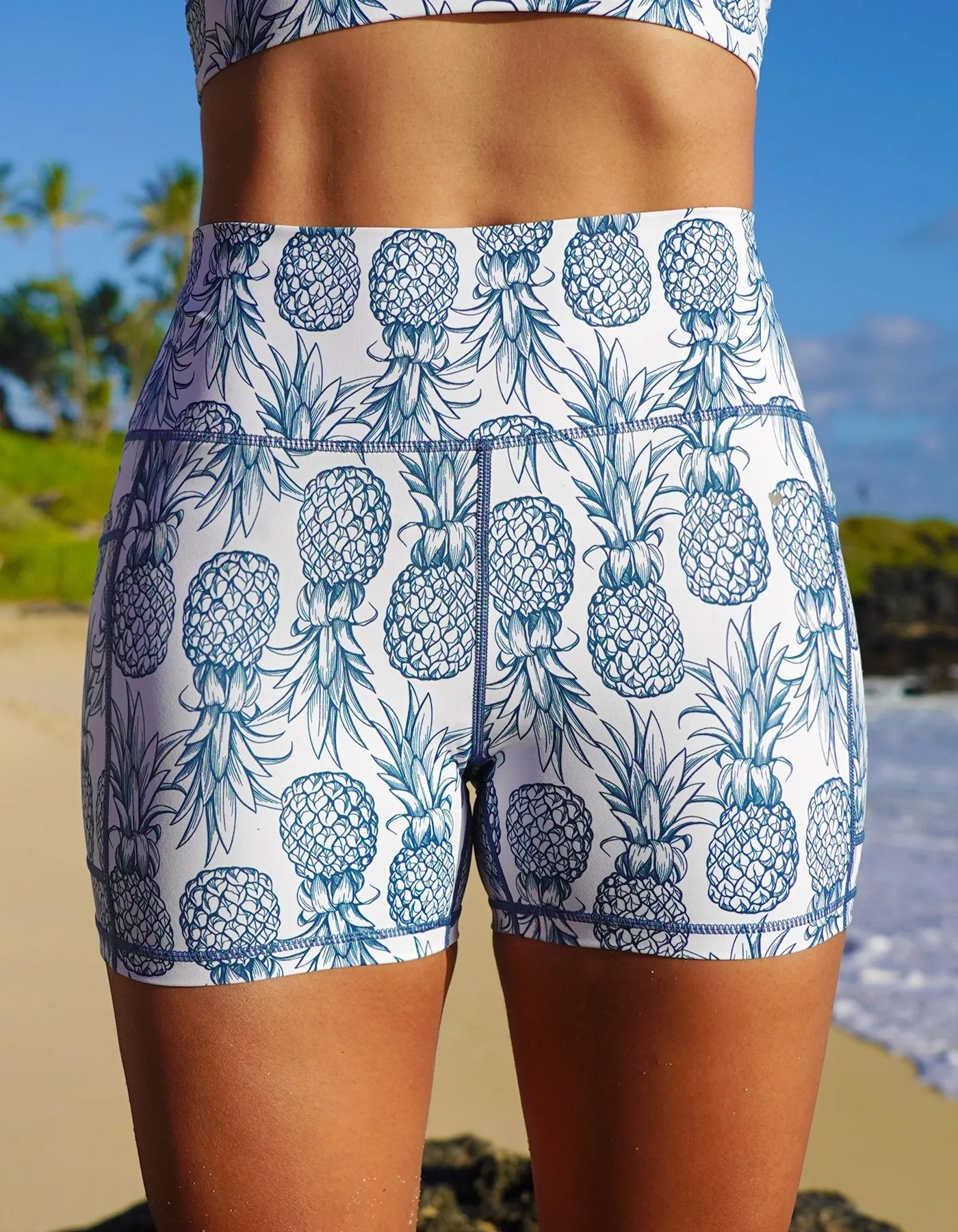 Pineapple Pocket Shorts - Teal