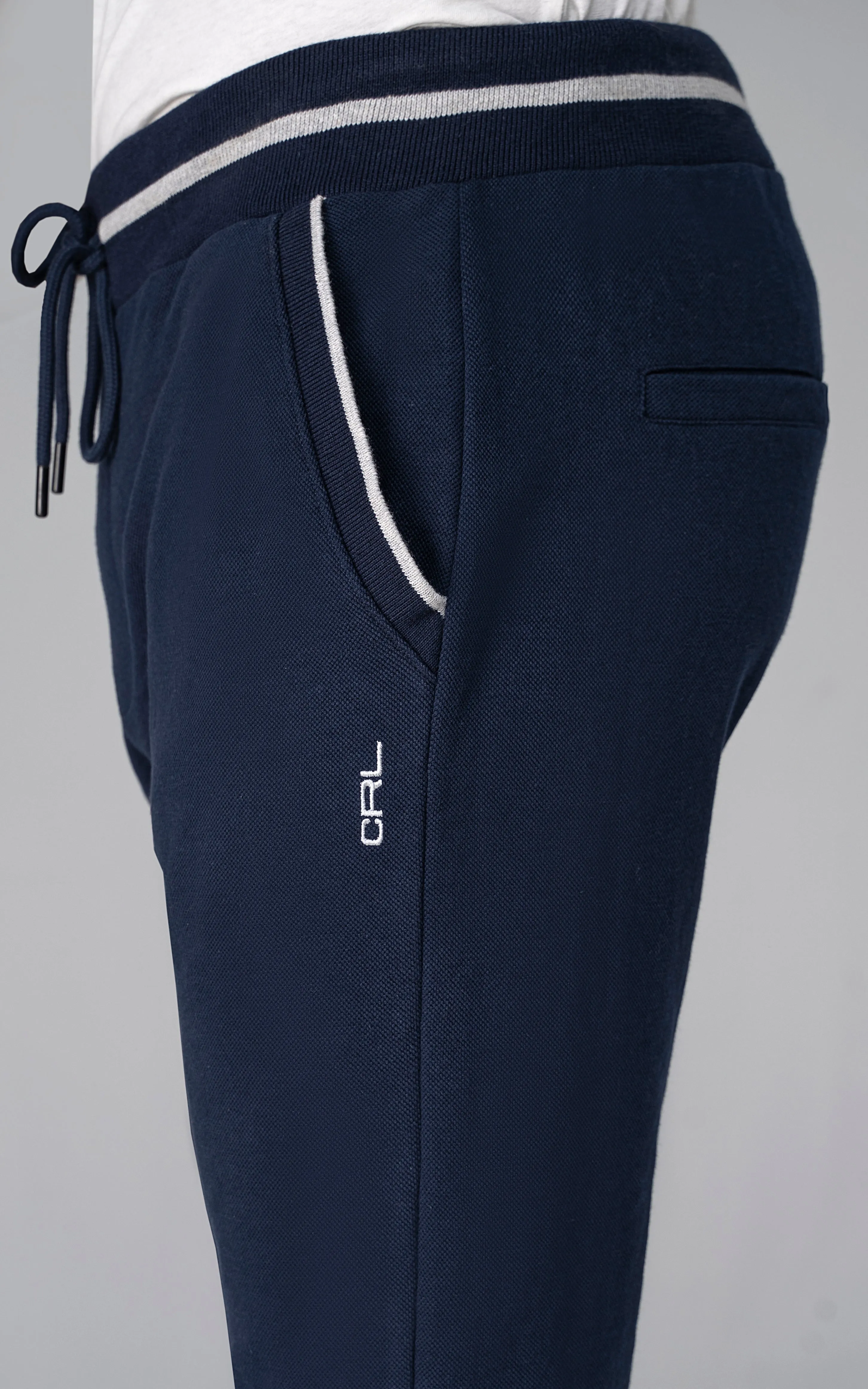 PIQUE INTERLOCK TIPPING SHORTS NAVY