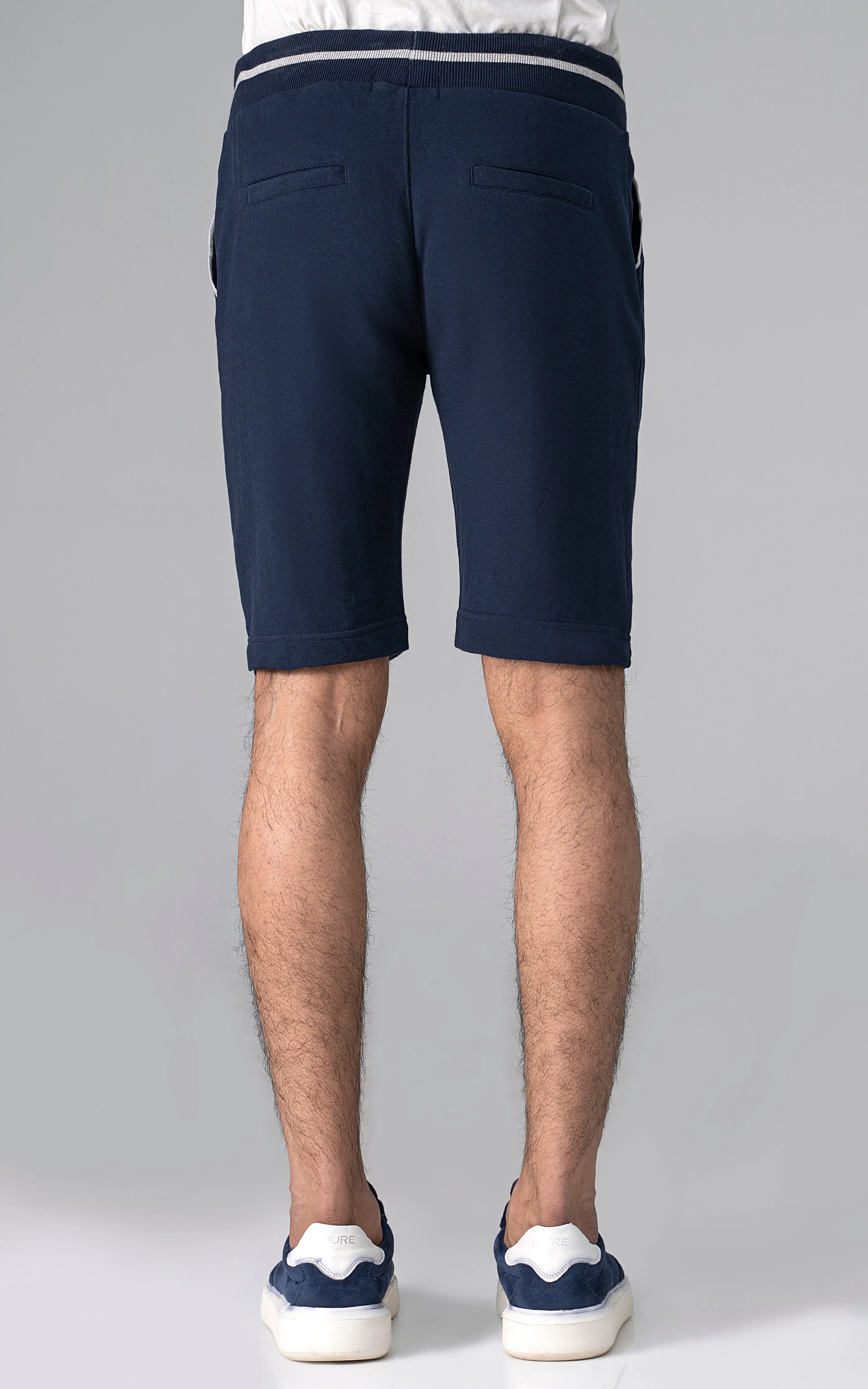 PIQUE INTERLOCK TIPPING SHORTS NAVY