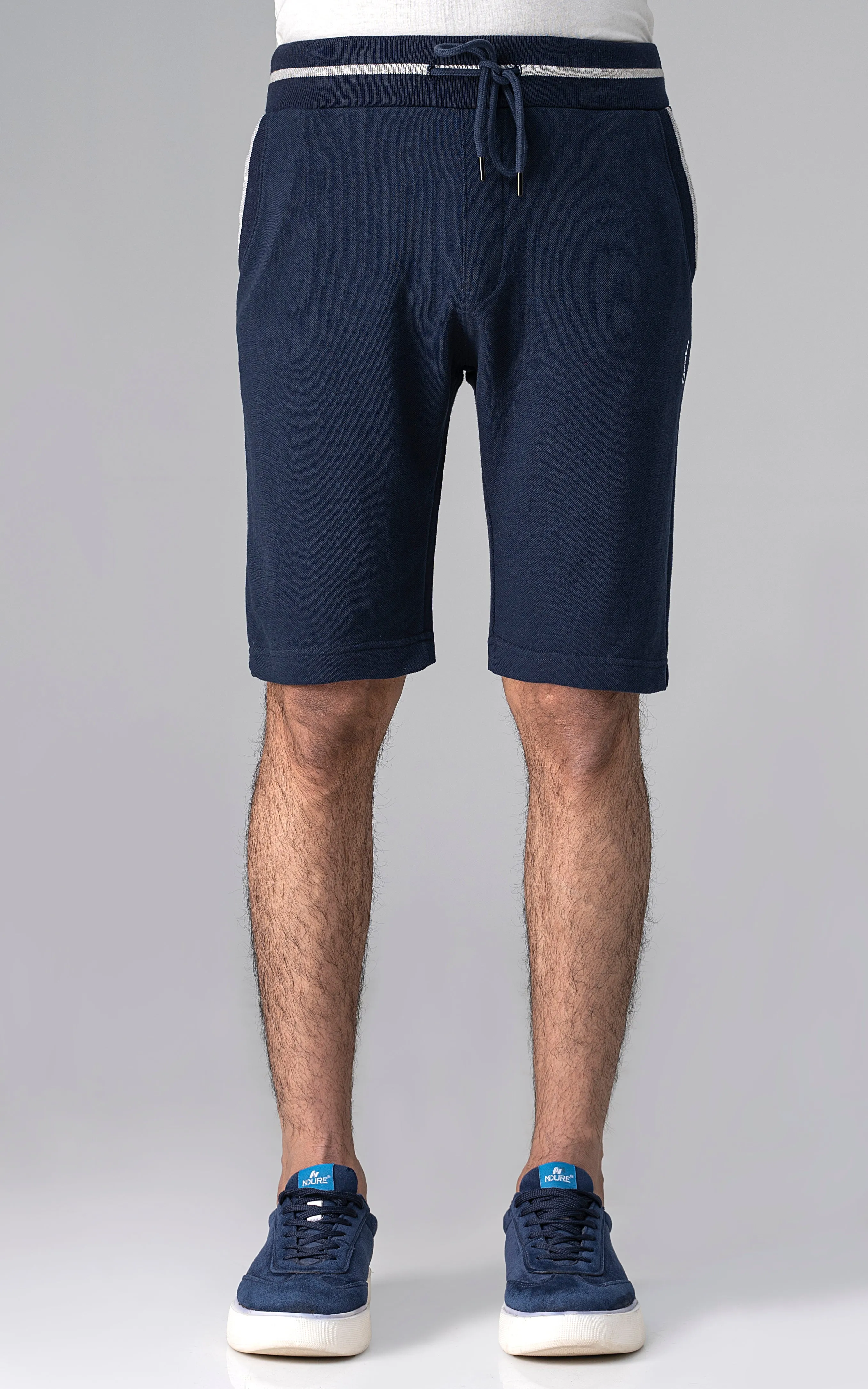 PIQUE INTERLOCK TIPPING SHORTS NAVY