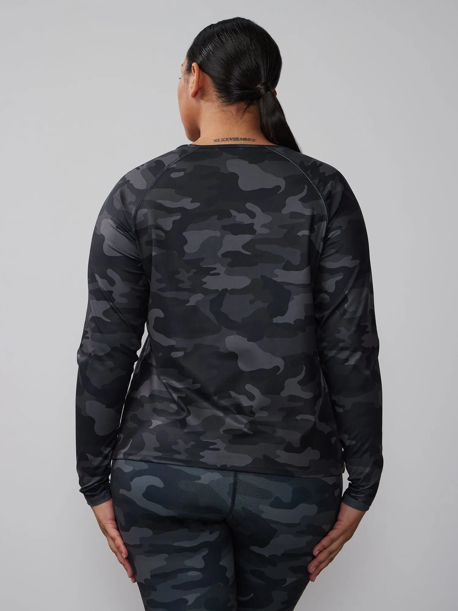 Plus Crew Neck Camo T-Shirt