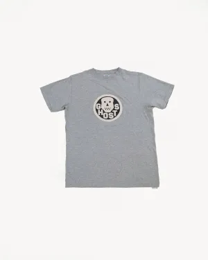 "Slub Jersey" Flocky Ghosts Print Tee - Heather Grey