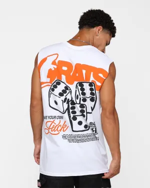 Rats Get Fat Own Luck Muscle T-Shirt White