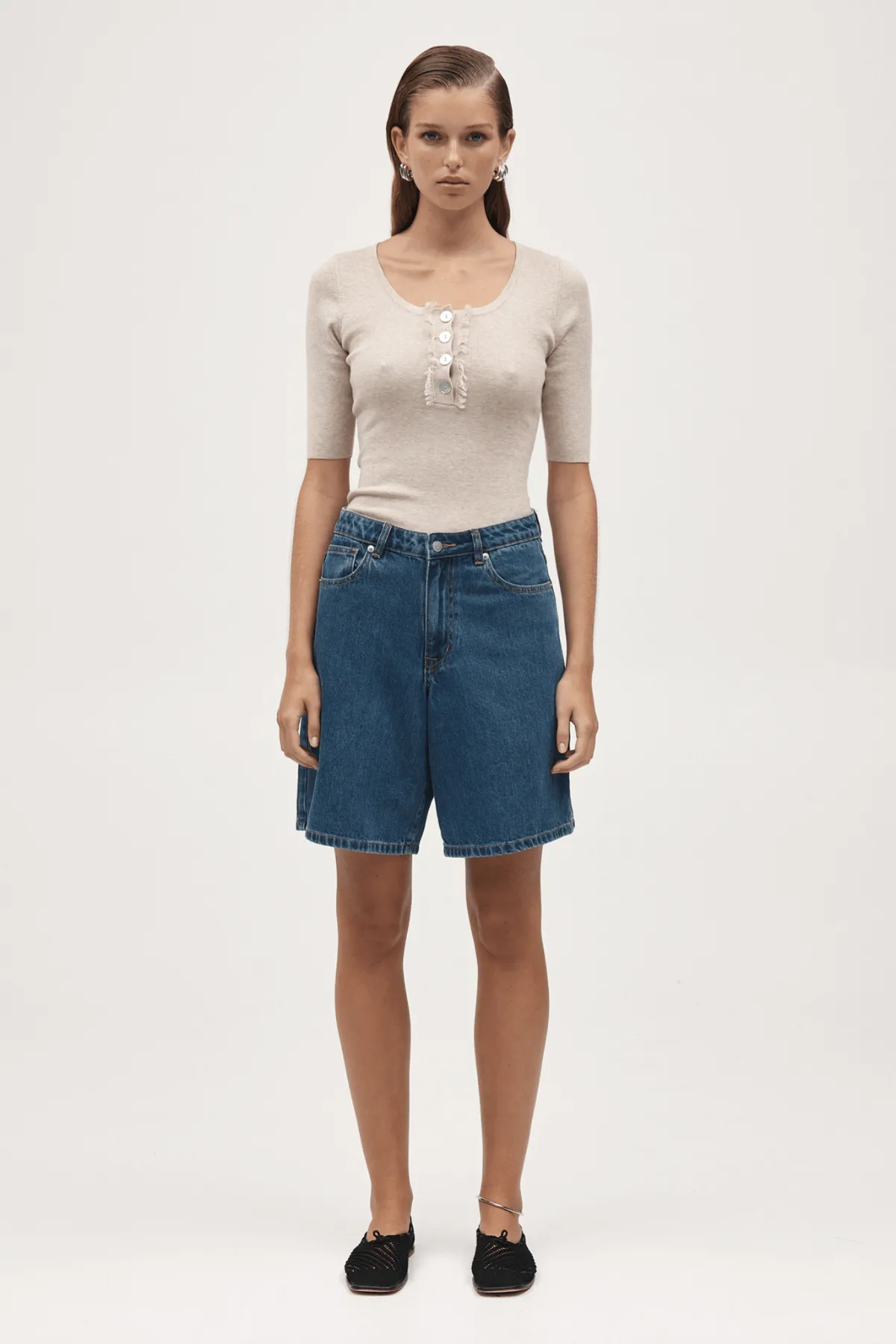 RELAXED JEAN SHORT HERITAGE BLUE