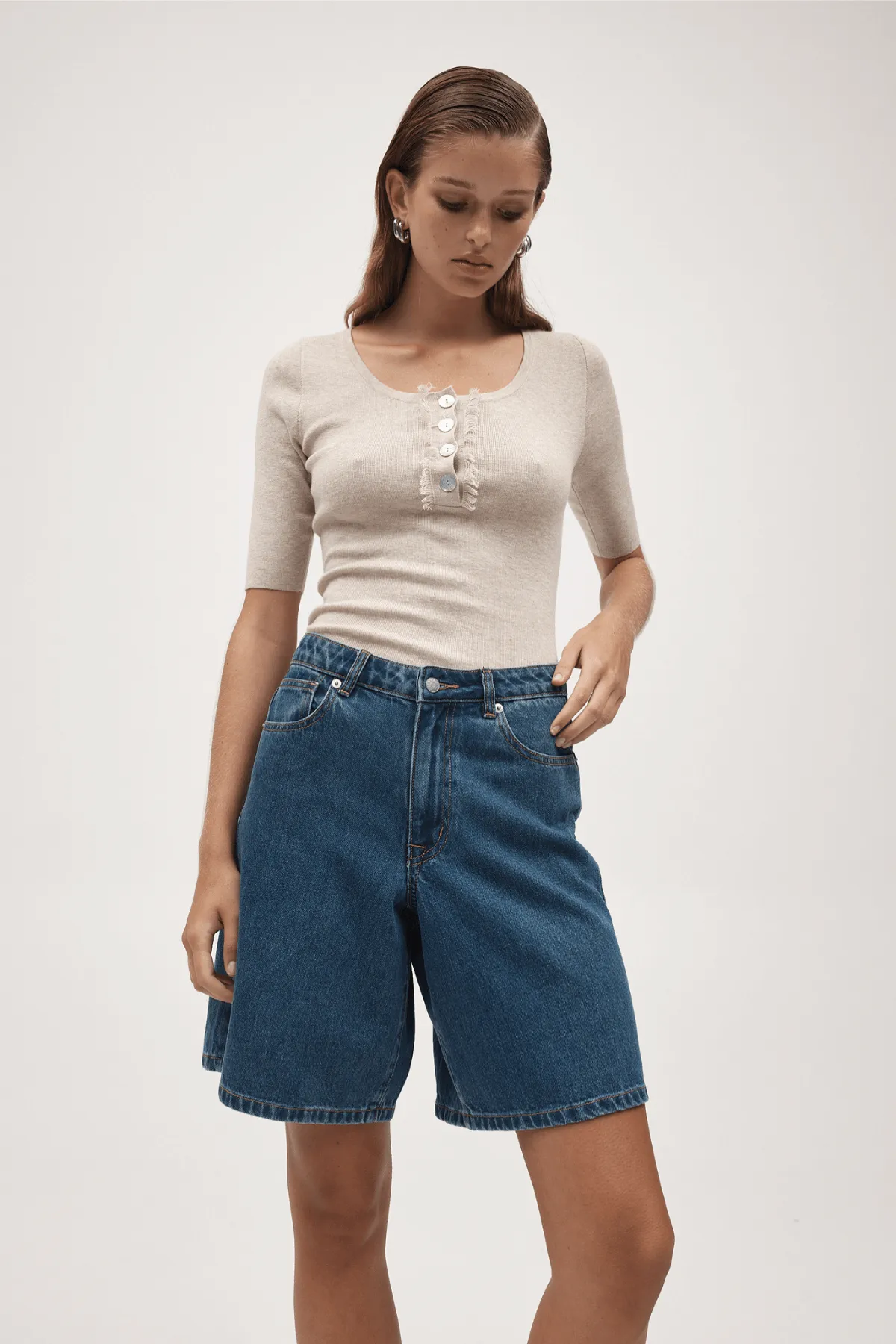 RELAXED JEAN SHORT HERITAGE BLUE