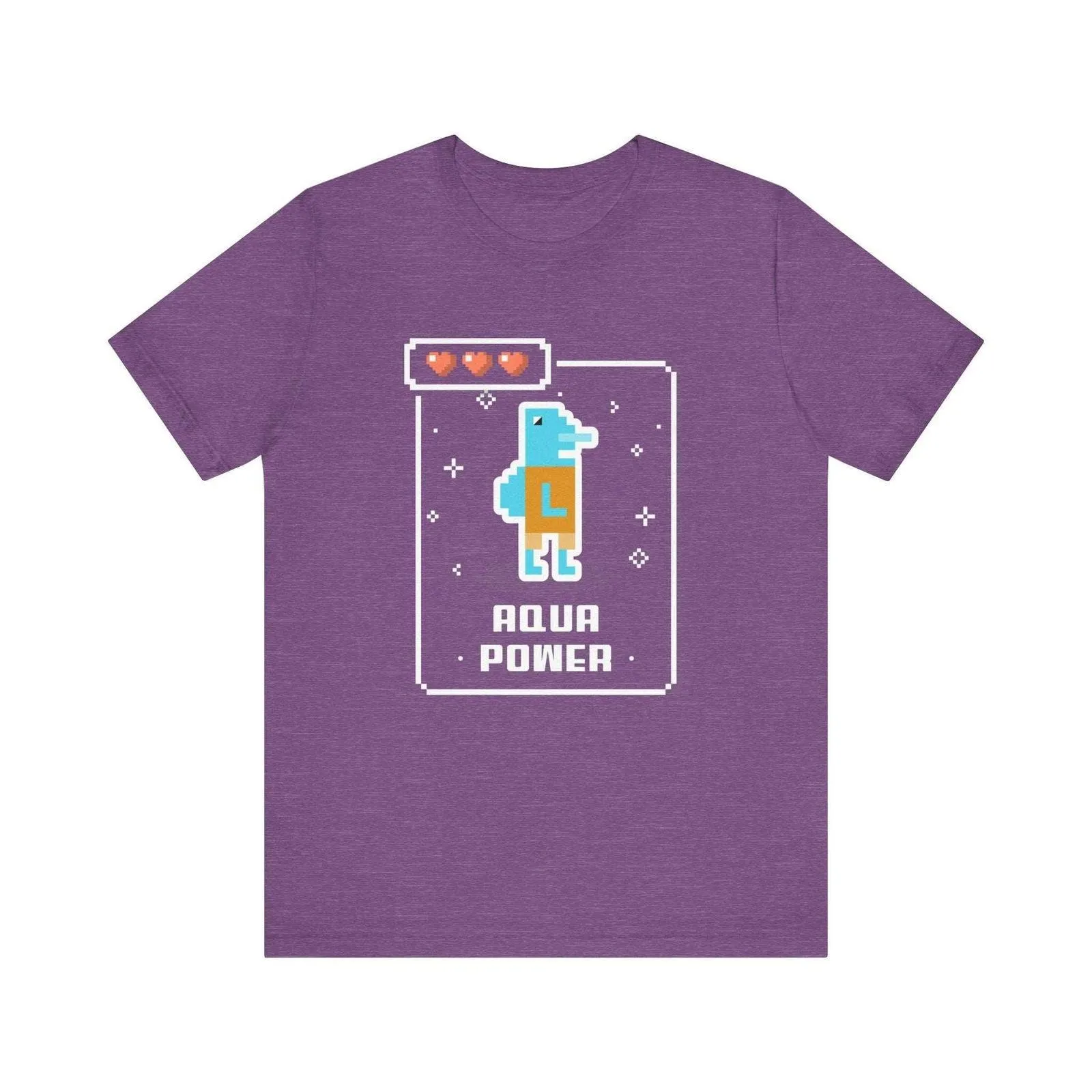 Retro Gaming Aqua Power Pixel T Shirt