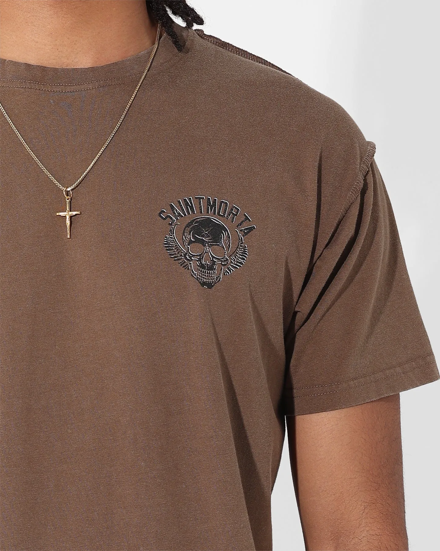 Saint Morta Fallows Lafayette T-Shirt Vintage Brown