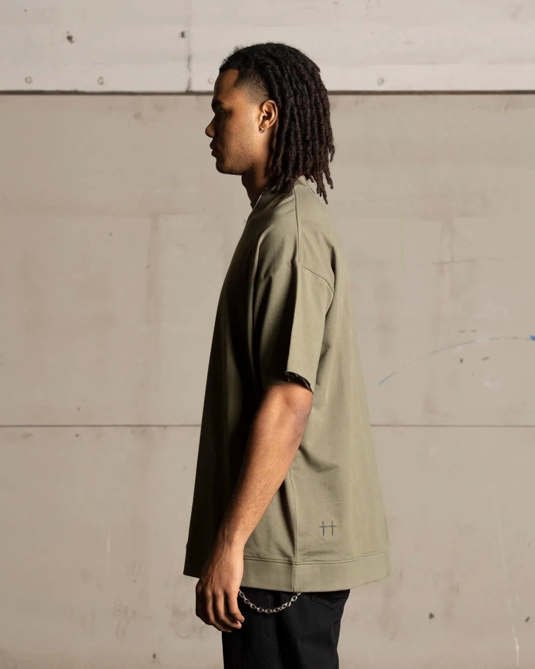 Saint Morta Shadow Boxy T-Shirt Khaki Green