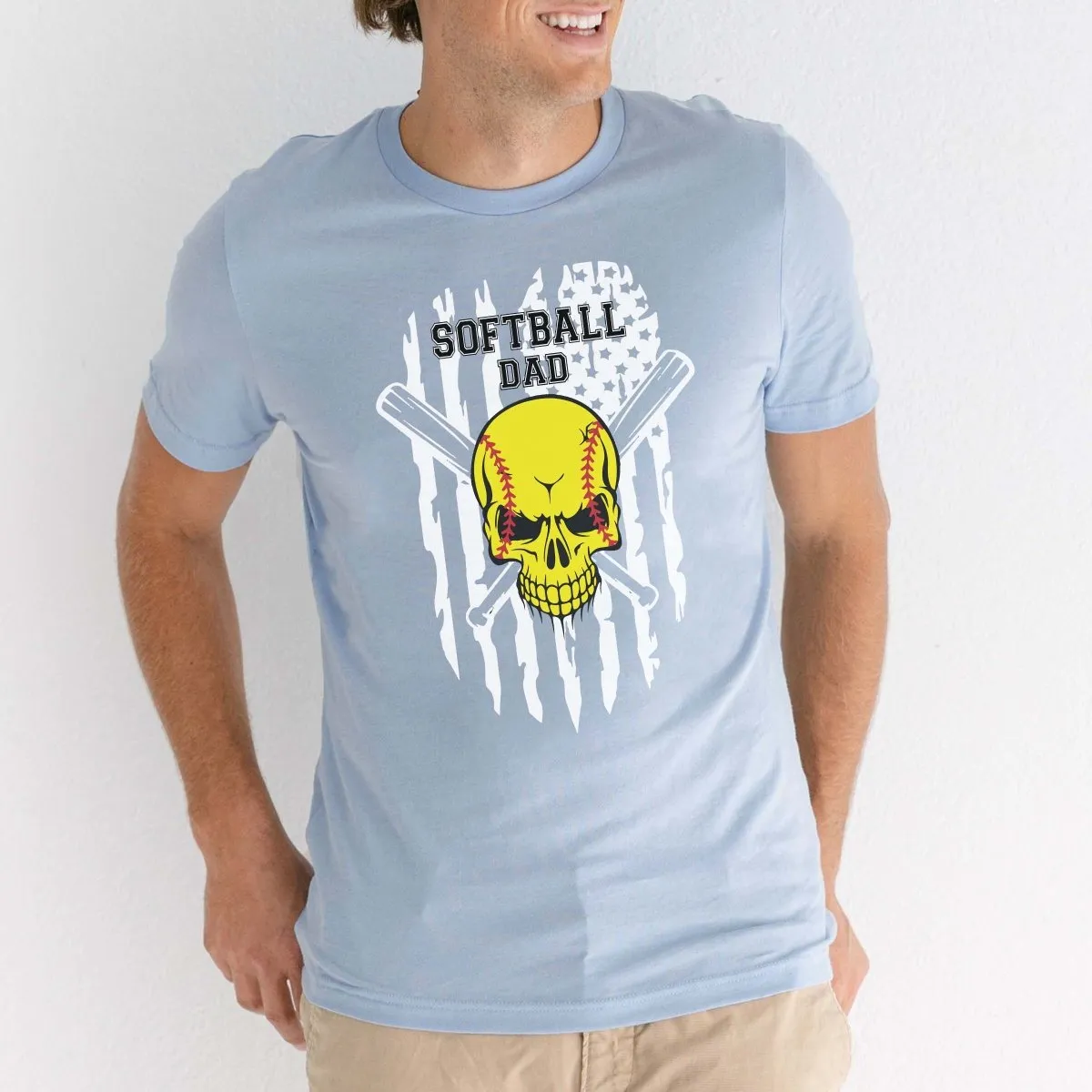 Softball Dad Skull Tee