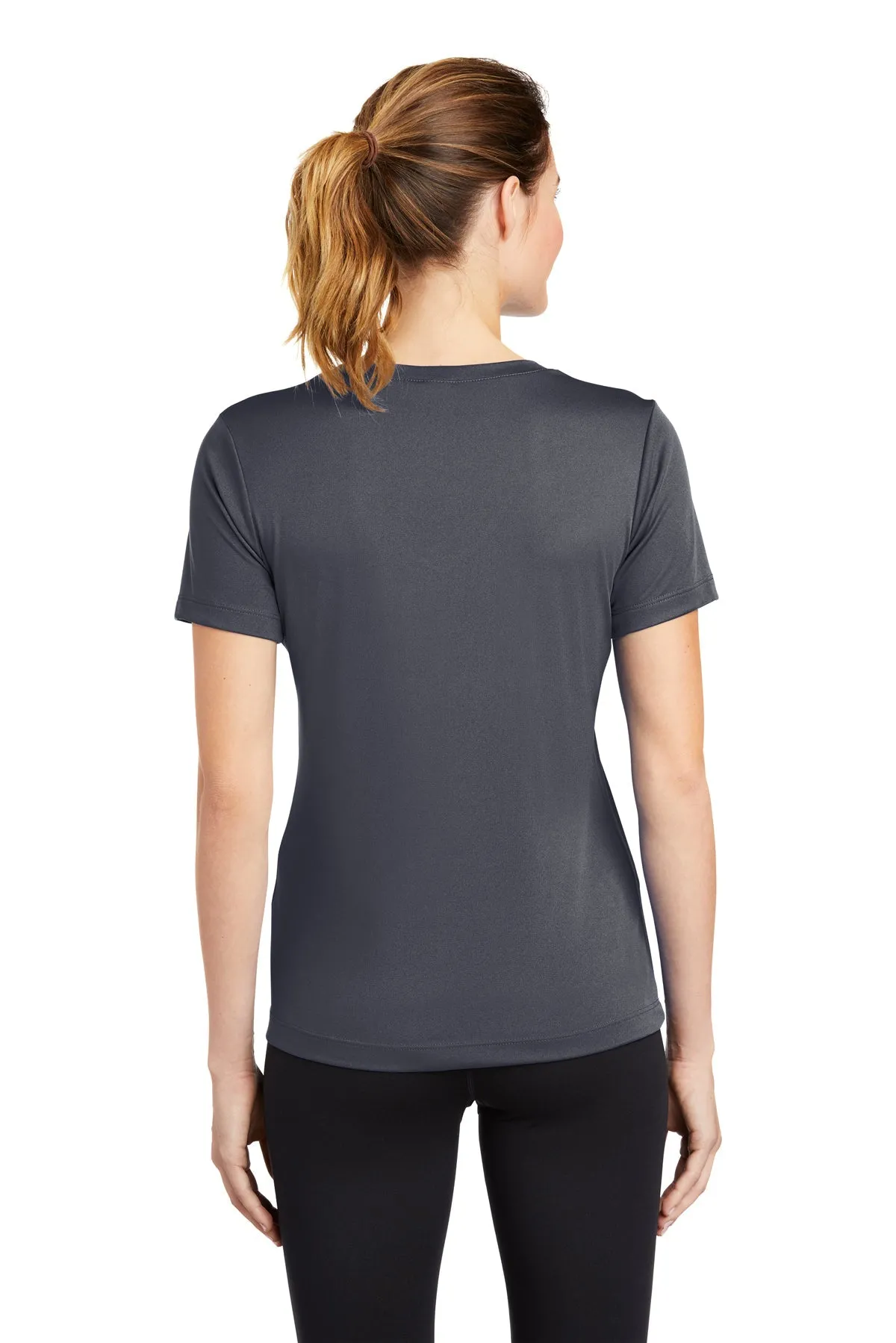 Sport-Tek Ladies PosiCharge Competitor Custom V-Neck Tee's, Iron Grey