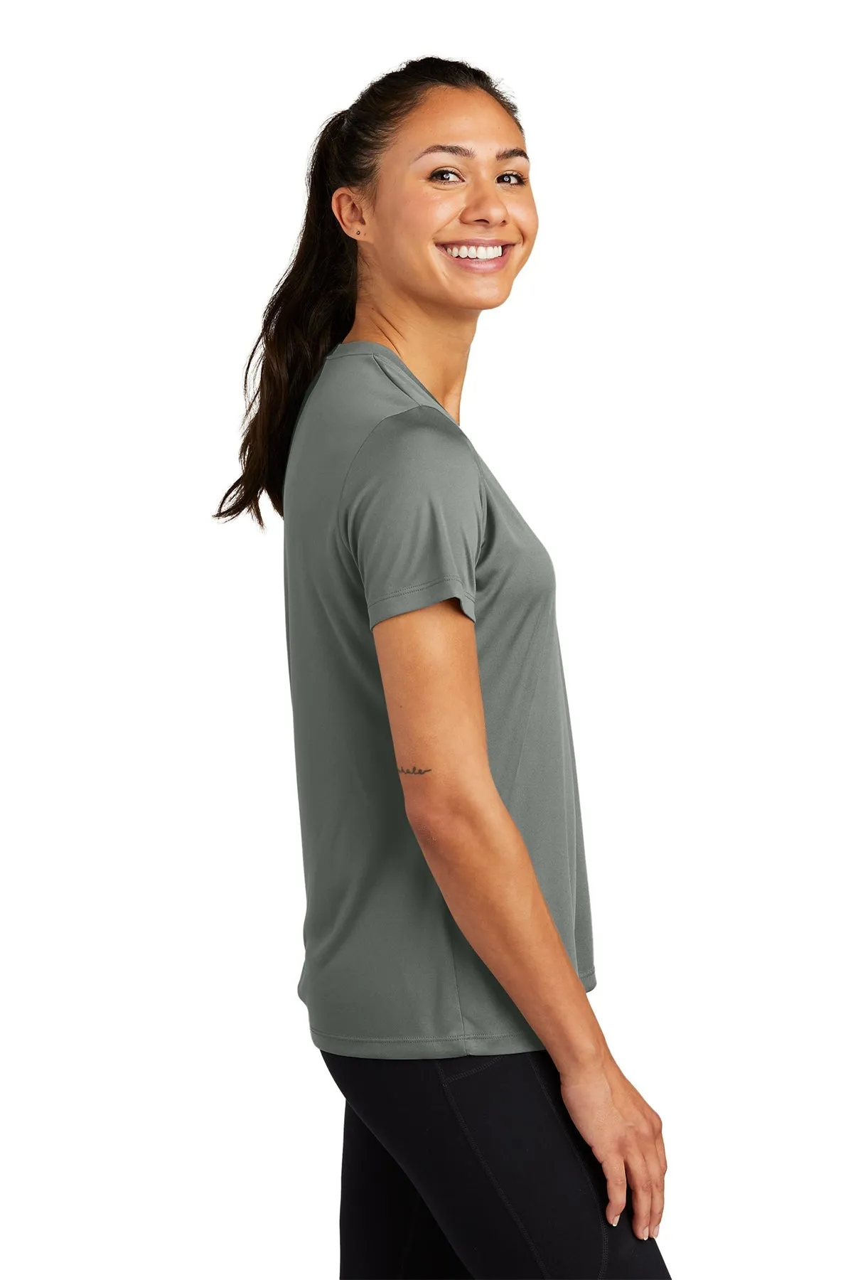 Sport-Tek Ladies PosiCharge Custom Competitor Tee's, Grey Concrete