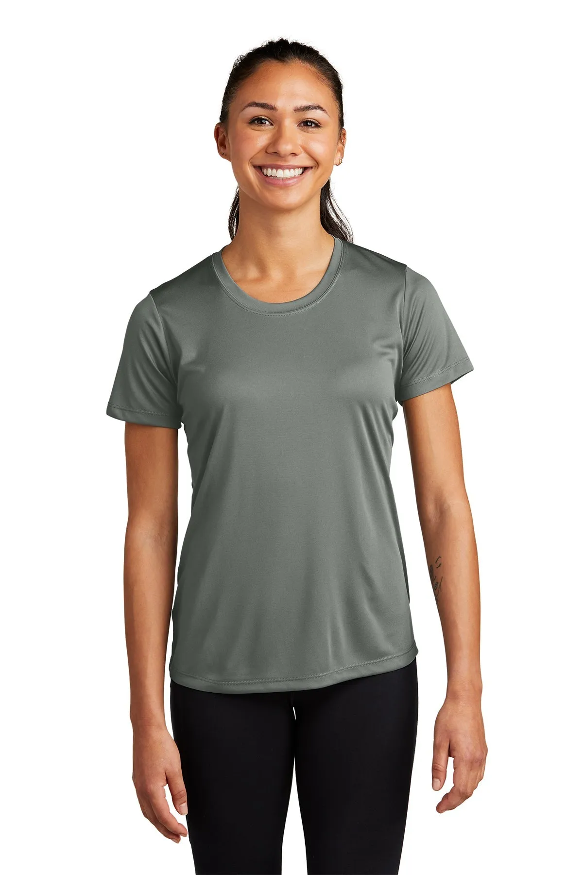 Sport-Tek Ladies PosiCharge Custom Competitor Tee's, Grey Concrete