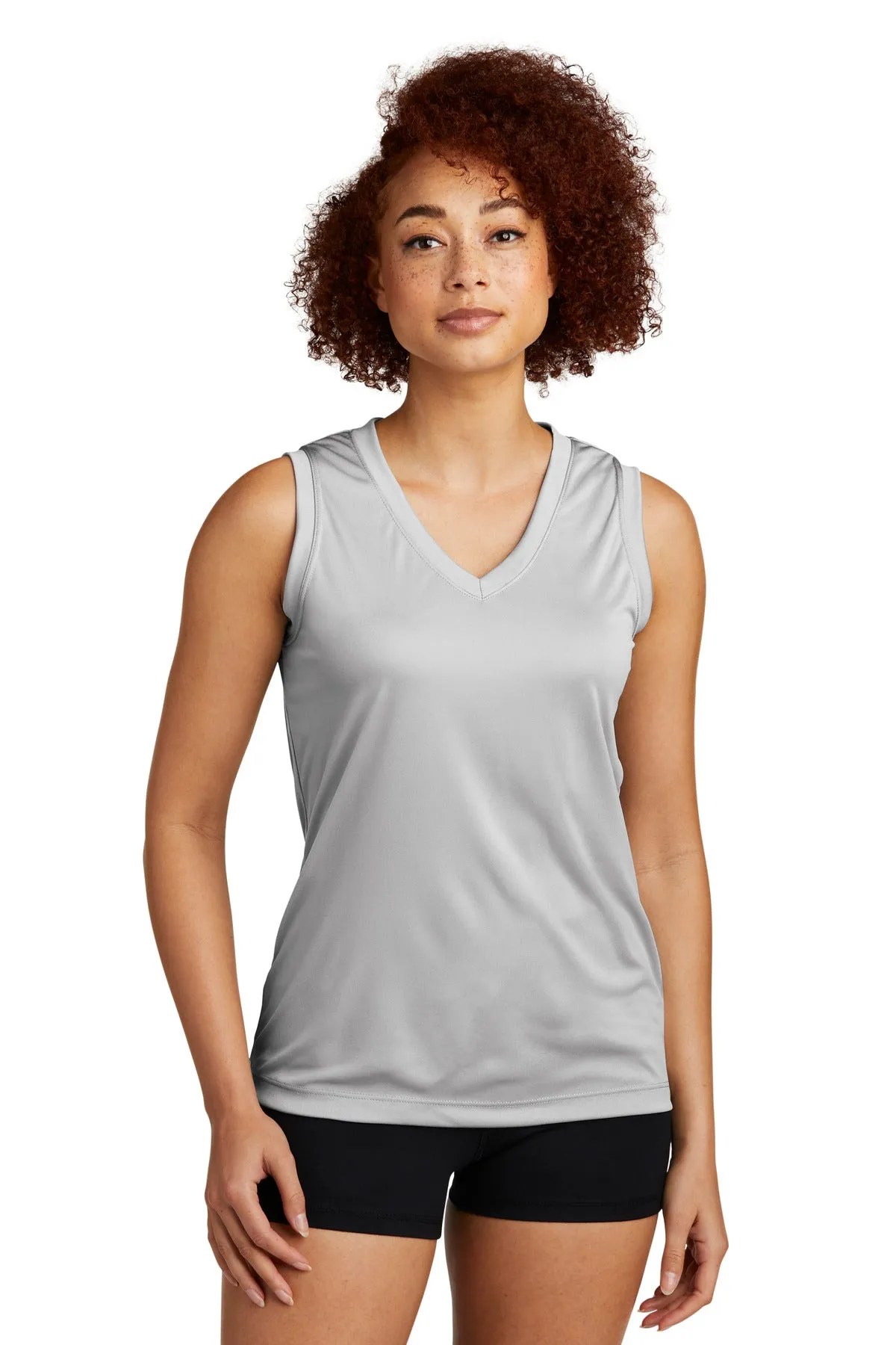 Sport-Tek Ladies Sleeveless PosiCharge Competitor™ V-Neck Tee. LST352