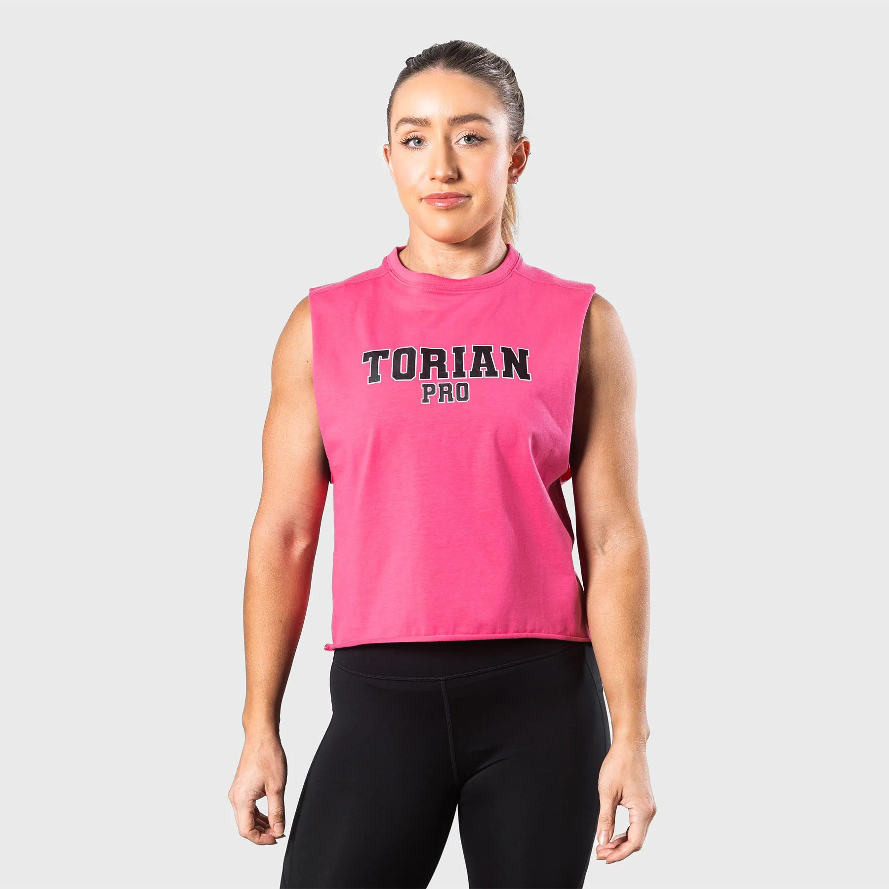 TWL - WOMEN'S SLASH CROP - FLAMINGO/TORIAN SQUAD