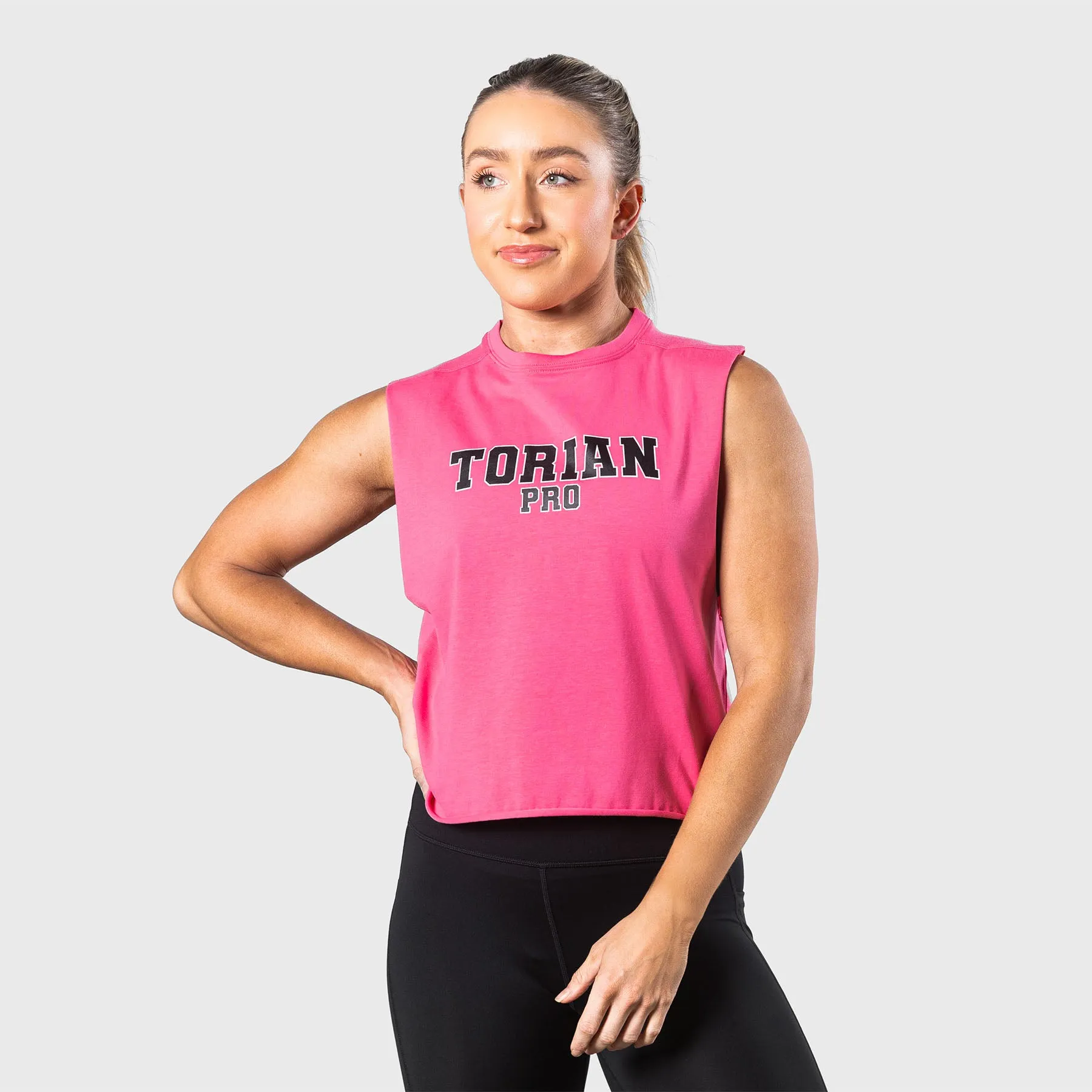 TWL - WOMEN'S SLASH CROP - FLAMINGO/TORIAN SQUAD