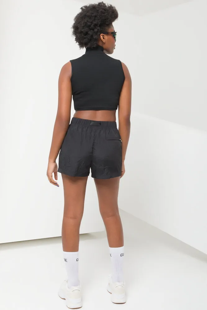 Utility Canvas Strap shorts Black