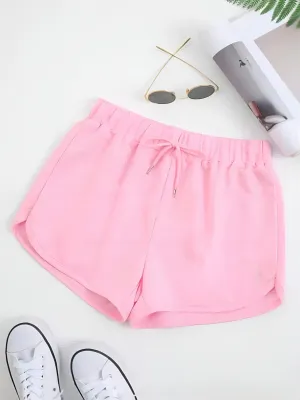 Womens Drawstring Waist Sports Shorts Perfect for Summer Casual Wear