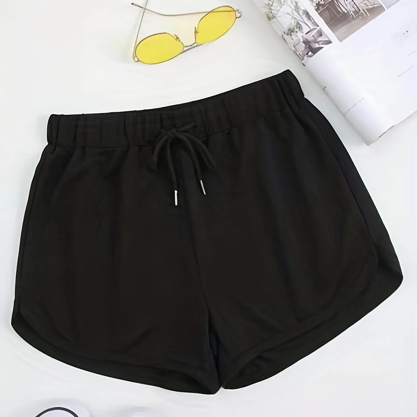 Womens Drawstring Waist Sports Shorts Perfect for Summer Casual Wear