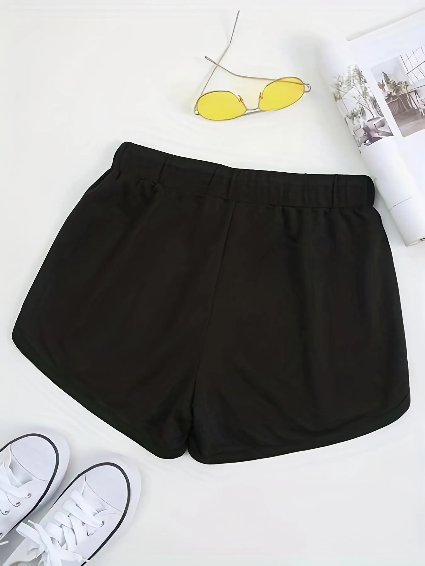 Womens Drawstring Waist Sports Shorts Perfect for Summer Casual Wear