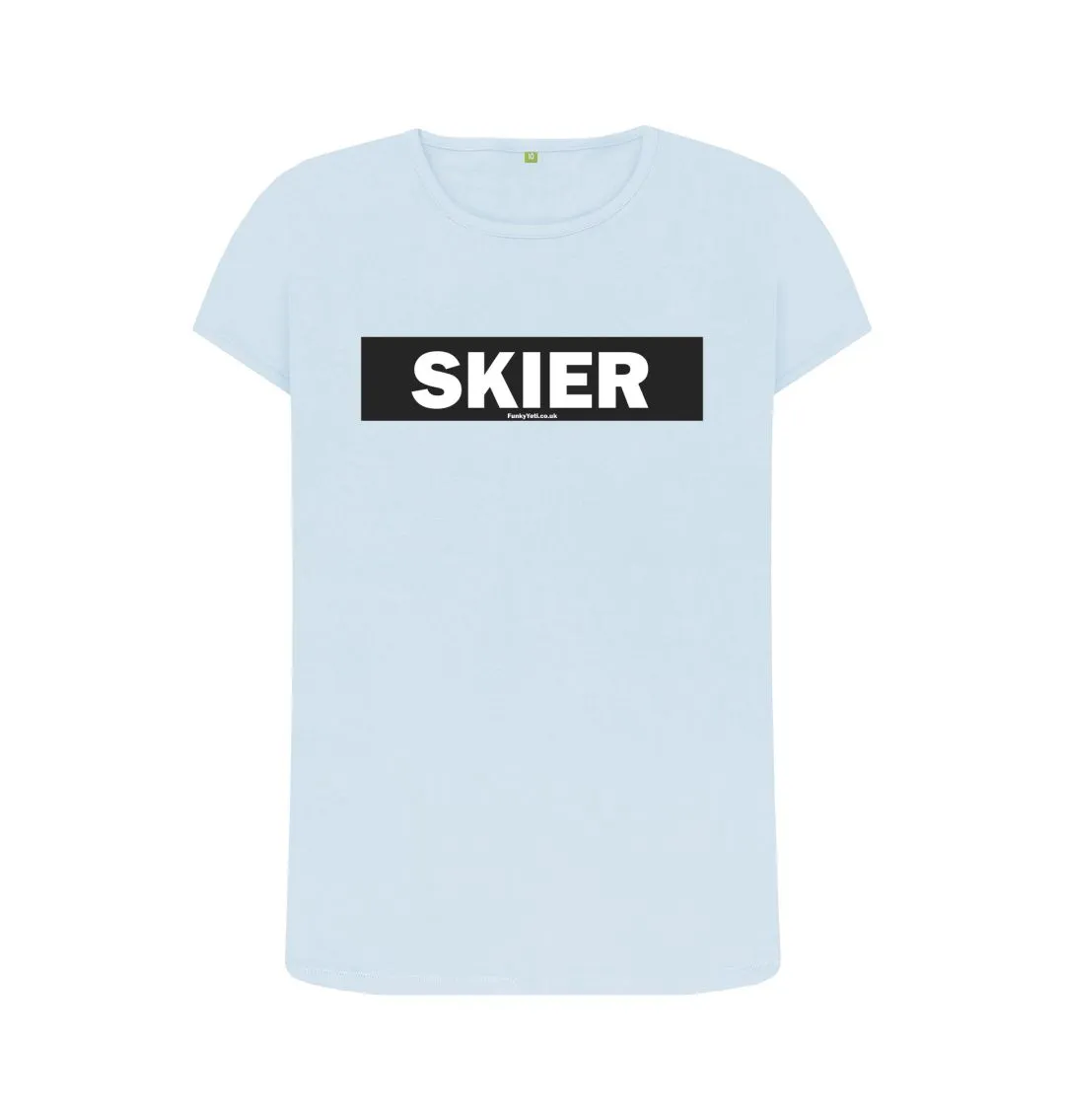 Women's Skier Censor Bar Organic Tee